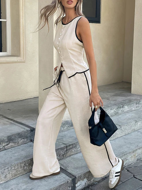 Women's Sleeveless Tank & Pants Set