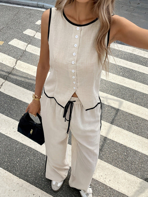 Women's Sleeveless Tank & Pants Set