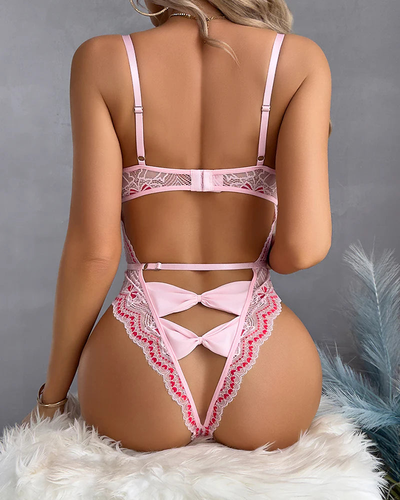 Cutout Lace Bodysuit