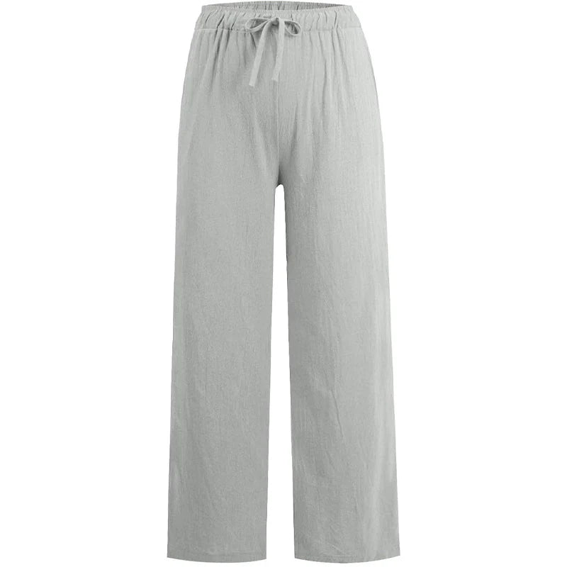 Women's Summer Linen Cotton Wide Leg Pants