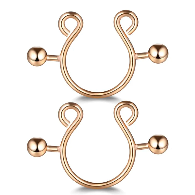 Adjustable Faux Nipple Piercing Clips