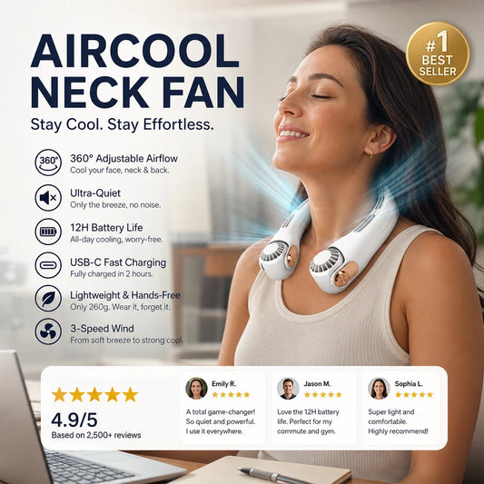 Hands-Free Wearable Neck Fan