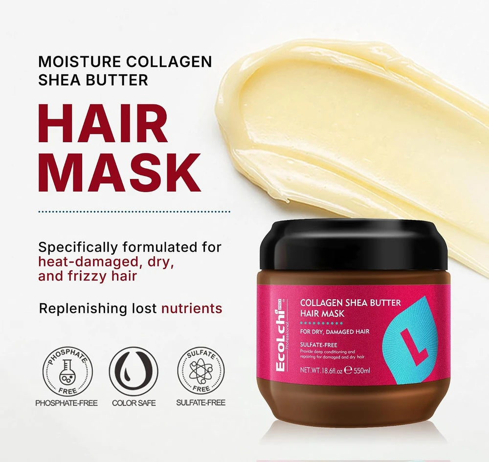 Collagen Shea Butter Hair Mask for Frizz Control