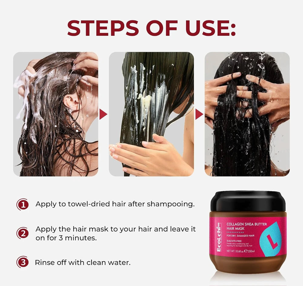 Collagen Shea Butter Hair Mask for Frizz Control