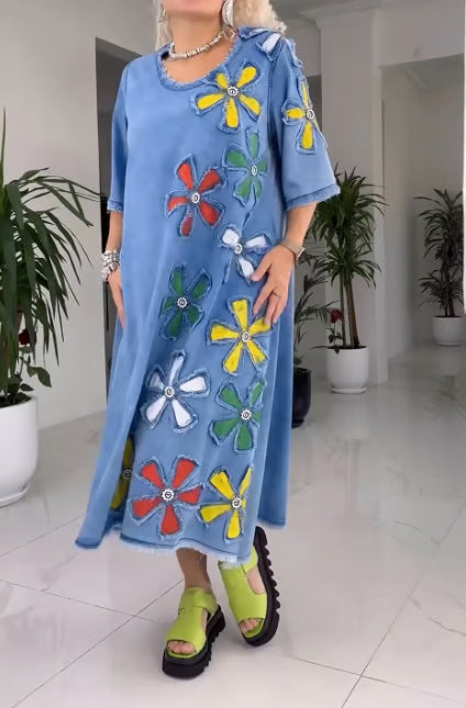 Women's dress with floral pattern