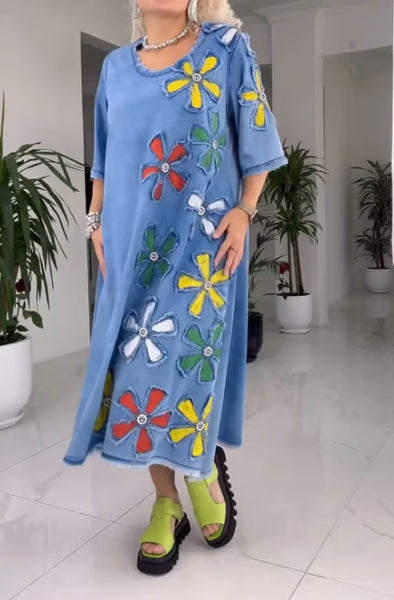 Women's dress with floral pattern