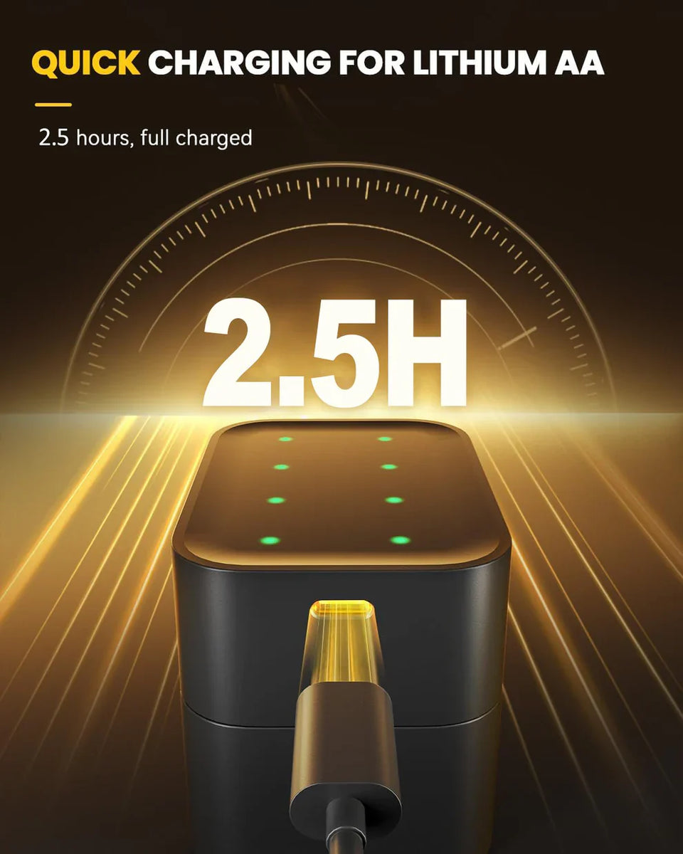 Charging Compartment - Rechargeable Aa/Aaa Lithium Battery