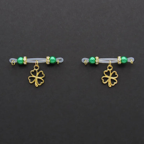 Four-Leaf Clover Charm Nipple Ring