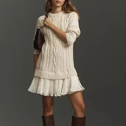 Cable Knit Mini Dress for Women