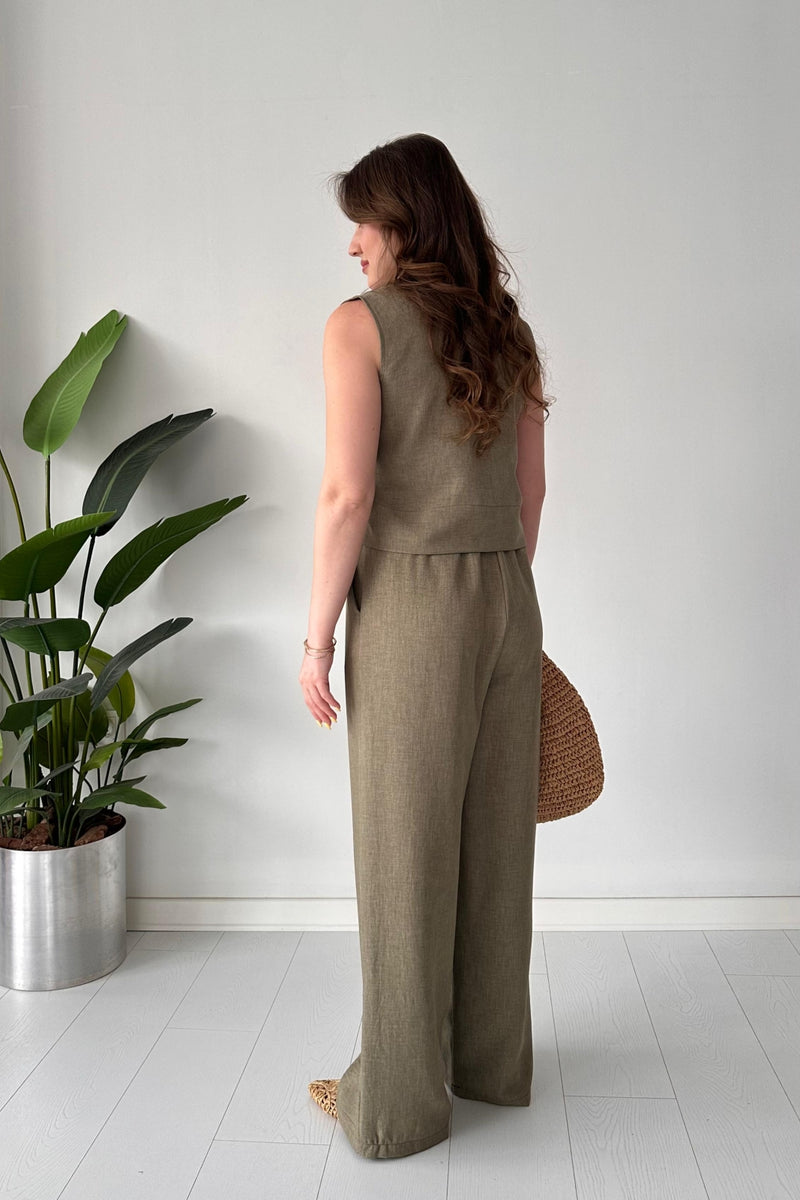 Brooch Double Suit Khaki