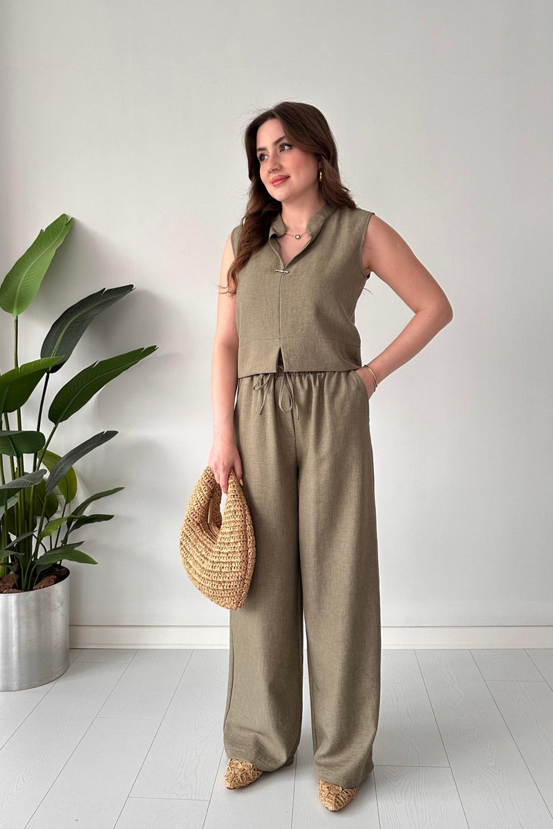 Brooch Double Suit Khaki