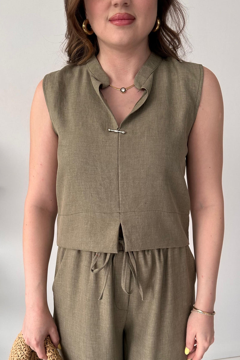 Brooch Double Suit Khaki