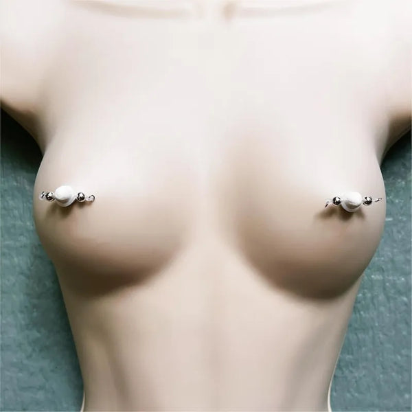 Silver Barbell Nipple Ring