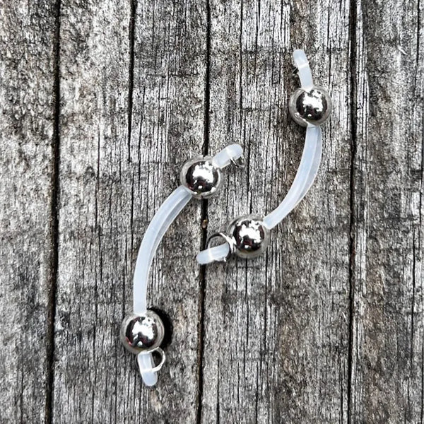 Silver Barbell Nipple Ring