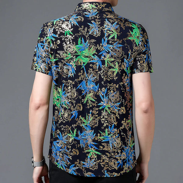Men's Trendy Pattern Short Sleeve Shirt