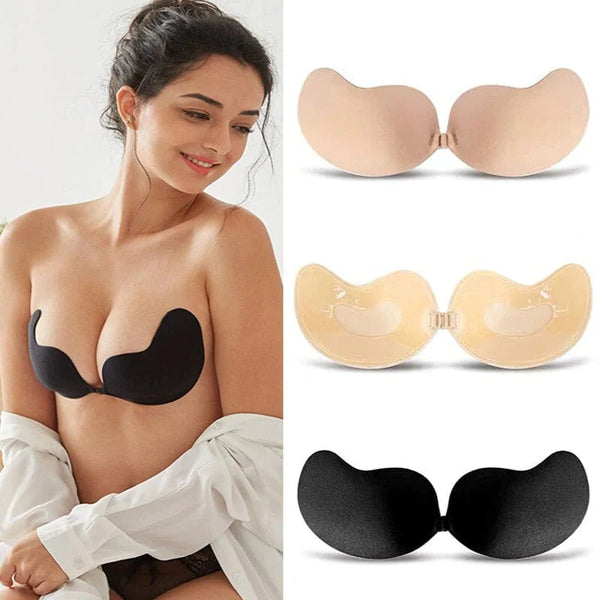 Self-adhesive push-up bra