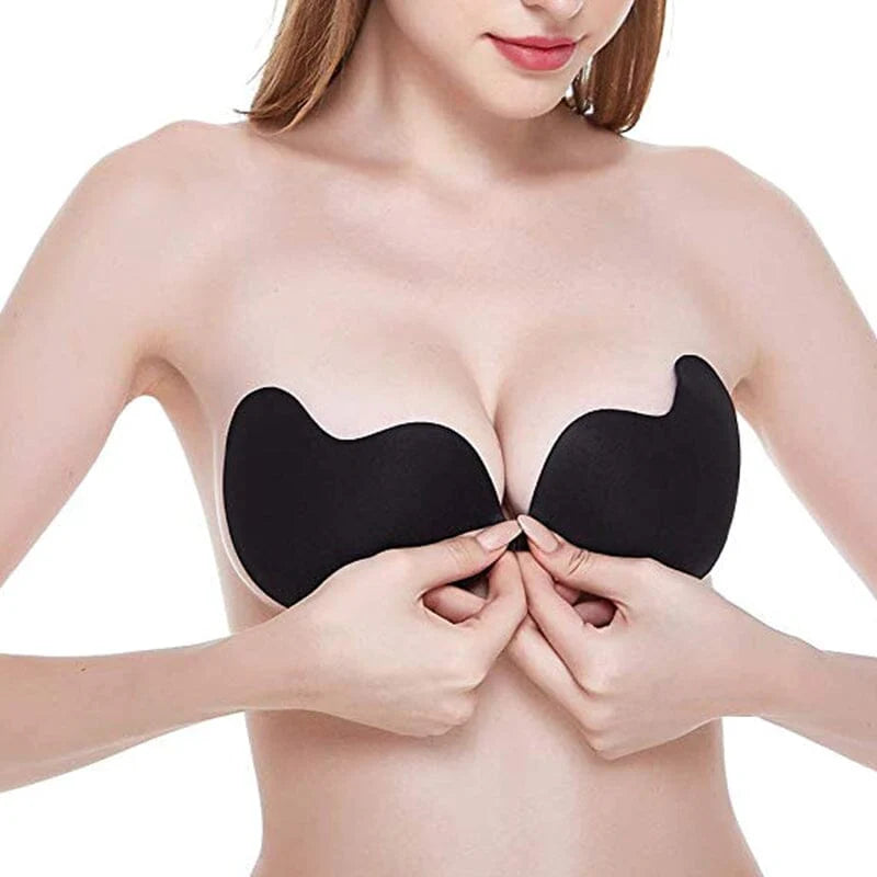 Self-adhesive push-up bra