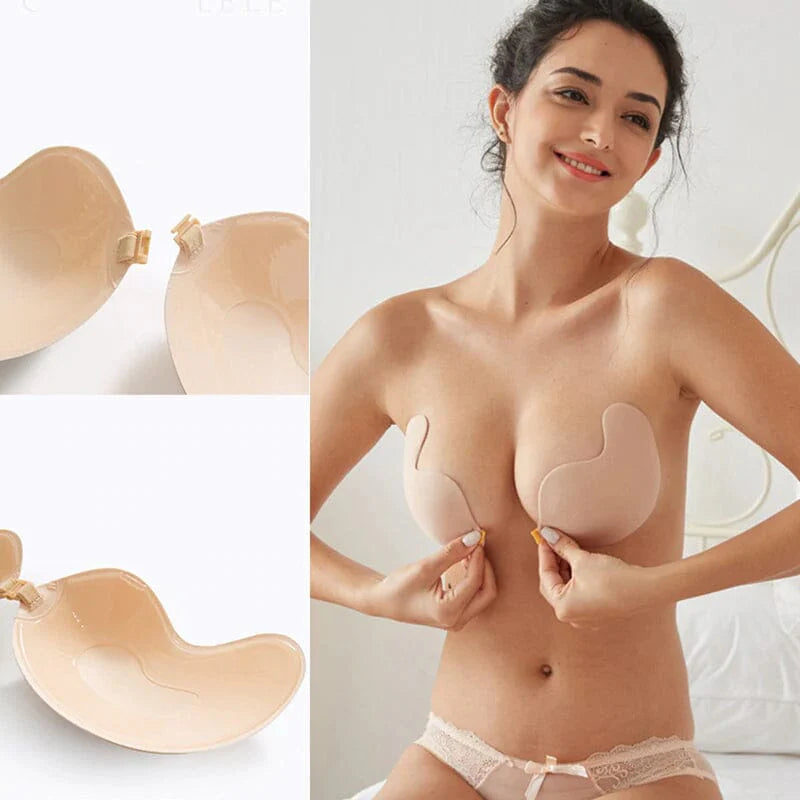 Self-adhesive push-up bra