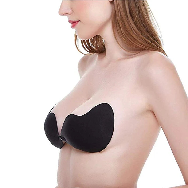 Self-adhesive push-up bra