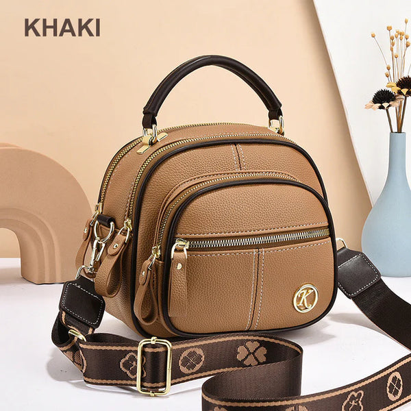 Classic Multifunctional PU Leather Crossbody Bag