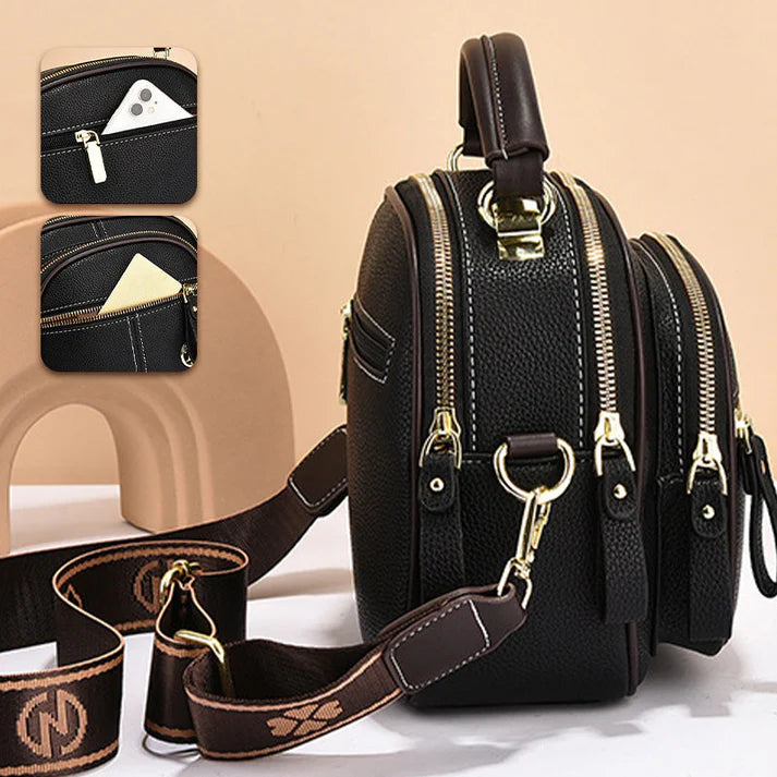 Classic Multifunctional PU Leather Crossbody Bag