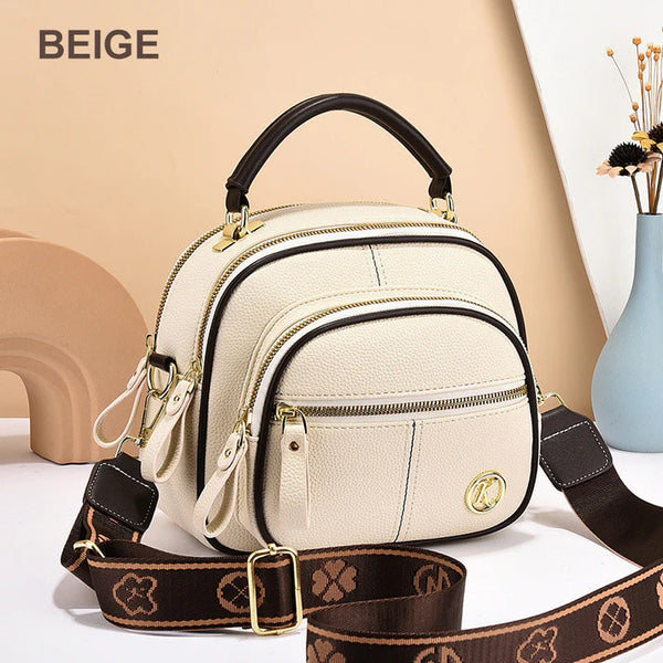 Classic Multifunctional PU Leather Crossbody Bag