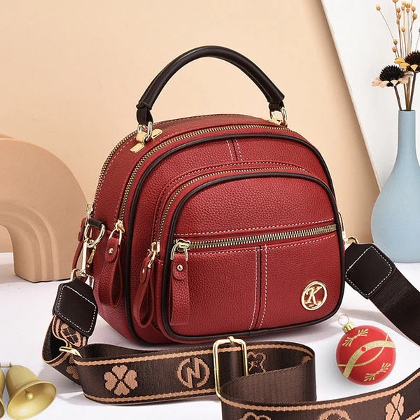 Classic Multifunctional PU Leather Crossbody Bag