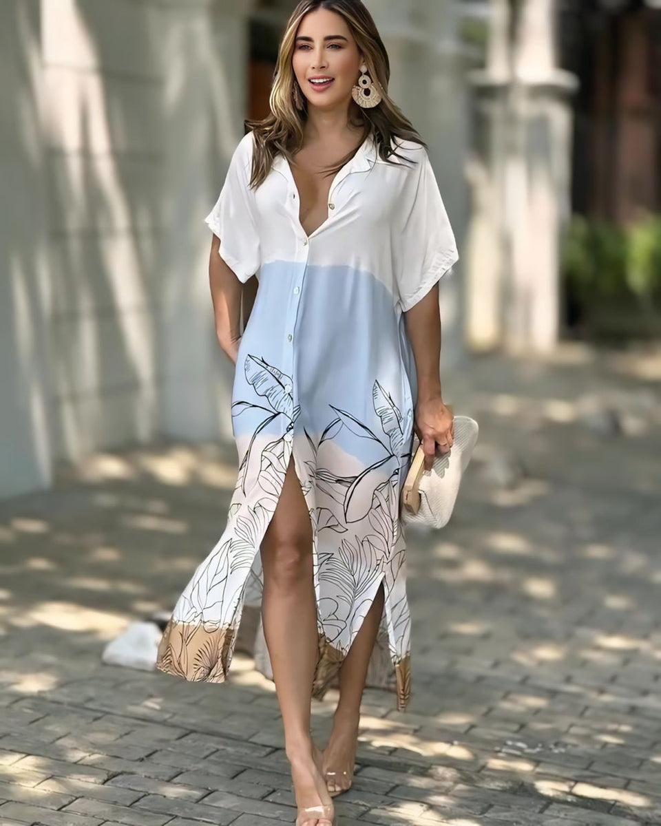 Printed Long Free-Size Dress