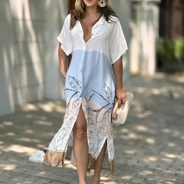 Printed Long Free-Size Dress