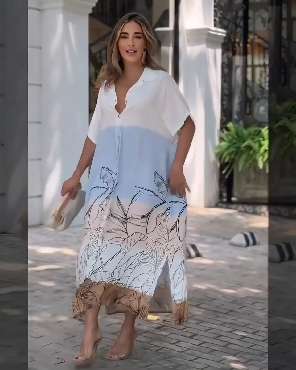 Printed Long Free-Size Dress