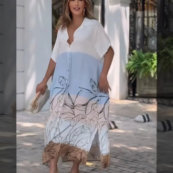 Printed Long Free-Size Dress