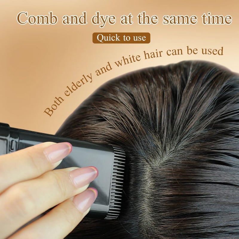 Portable Hair Dye Comb for Grey Hair Coverage