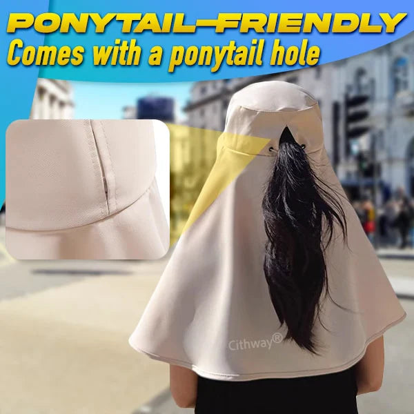 Anti-UV Full-Face Protection Sun Hat Shawl