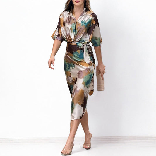 Aurora Flow Wrap Dress