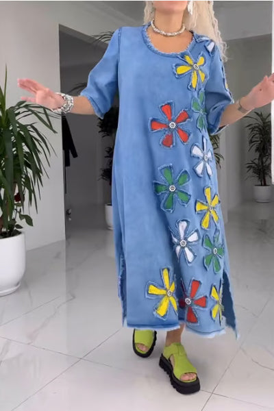 Women's dress with floral pattern