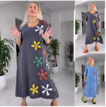 Women's dress with floral pattern