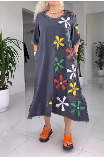Women's dress with floral pattern