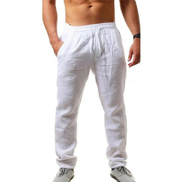 LIGHTWEIGHT MEN'S LINEN TROUSERS