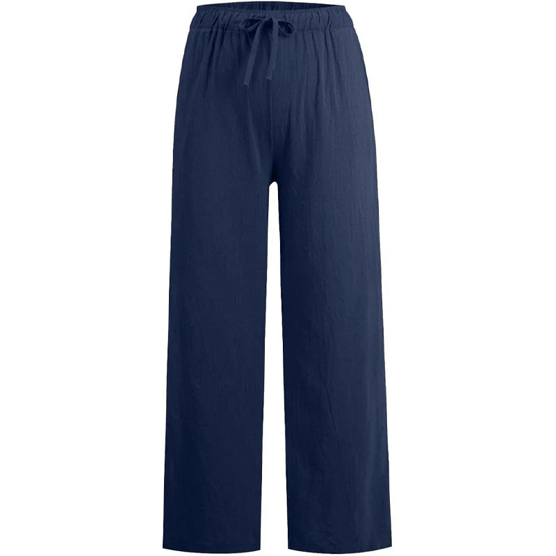 Women's Summer Linen Cotton Wide Leg Pants