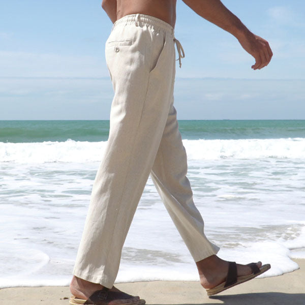 LIGHTWEIGHT MEN'S LINEN TROUSERS