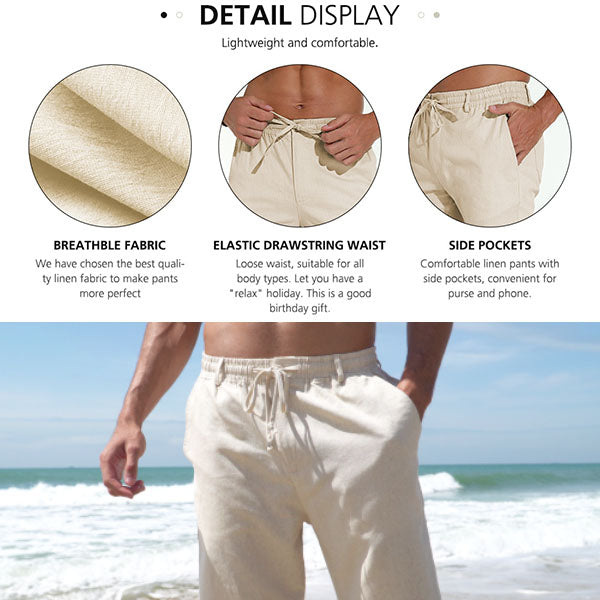 LIGHTWEIGHT MEN'S LINEN TROUSERS