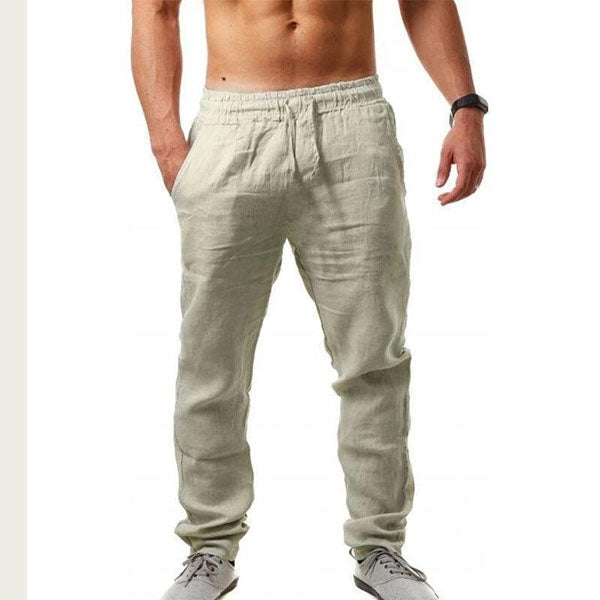 LIGHTWEIGHT MEN'S LINEN TROUSERS