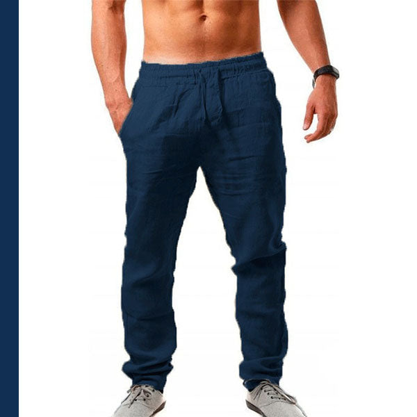 LIGHTWEIGHT MEN'S LINEN TROUSERS