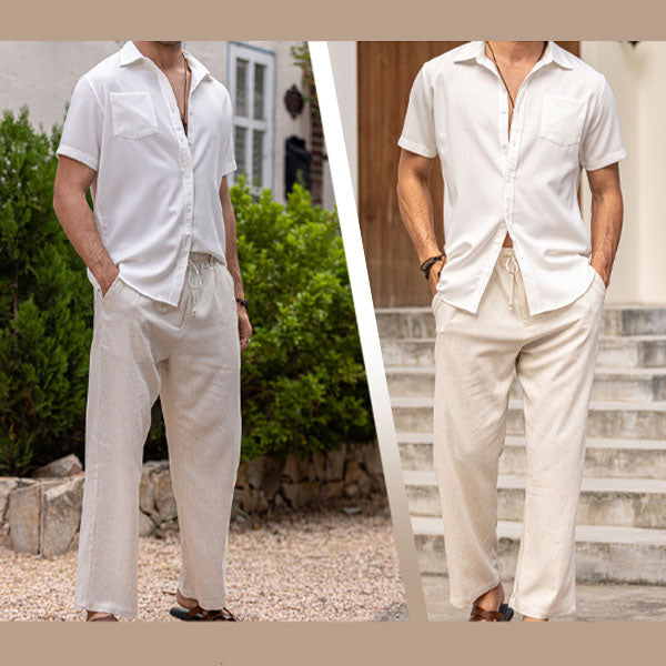 LIGHTWEIGHT MEN'S LINEN TROUSERS