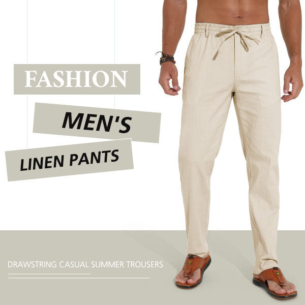 LIGHTWEIGHT MEN'S LINEN TROUSERS