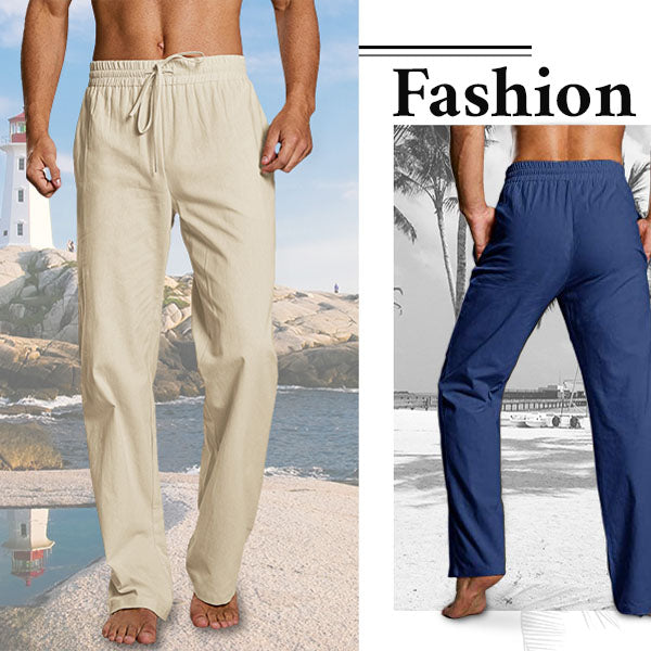 LIGHTWEIGHT MEN'S LINEN TROUSERS