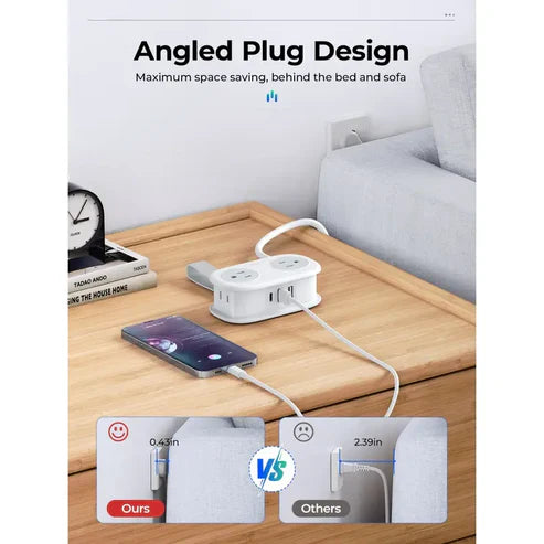 UXEK Travel Power Strip |Power Up to 7 Devices