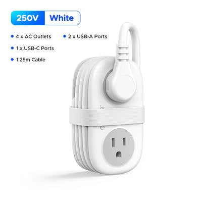 UXEK Travel Power Strip |Power Up to 7 Devices