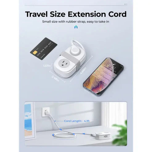 UXEK Travel Power Strip |Power Up to 7 Devices