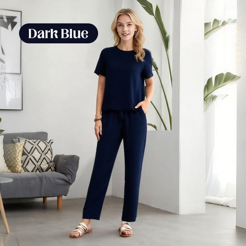 Women's Soft Casual Top and Pants Set
